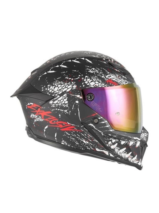 Nox Goliath Raptor Matt Black/Red Κράνος Μηχανής Full Face ECE 22.06 1550gr