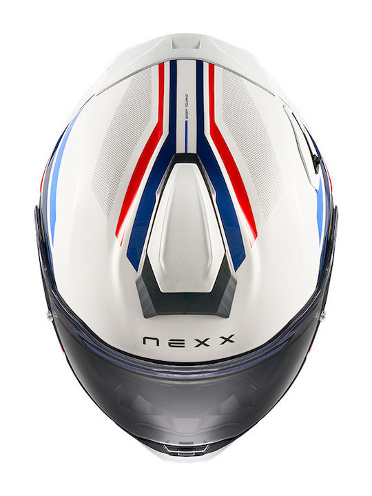 Nexx X.TR Quanta White Blue Κράνος Μηχανής Full Face DOT / ECE 22.06 1750gr με Pinlock και Sunvisor