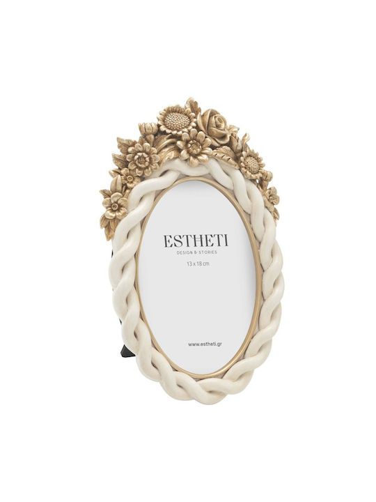 Plastic Photo Frame with Gold Frame