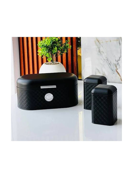 Coffee / Sugar Box with Metallic Lid Brown 1 Piece