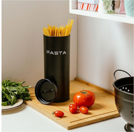 Nava Pasta Jar with Airtight Lid Metallic Black 11cm