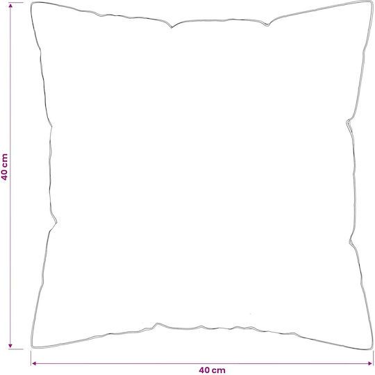 vidaXL Sofa Cushion Made of 100% Cotton Feather and Goose Down 40x40cm