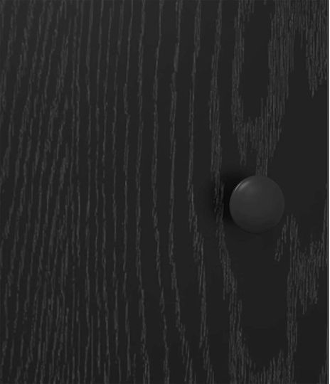 Wooden Bedside Table with Black Metal Legs 40x39.5x50cm