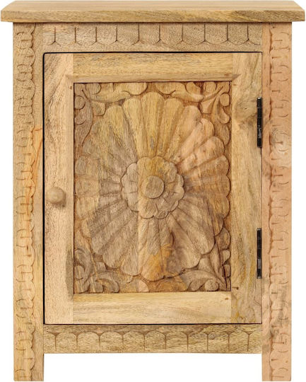 Noptieră Din Lemn Bej 40x30x50cm Noptieră Din Lemn Bej 40x30x50cm