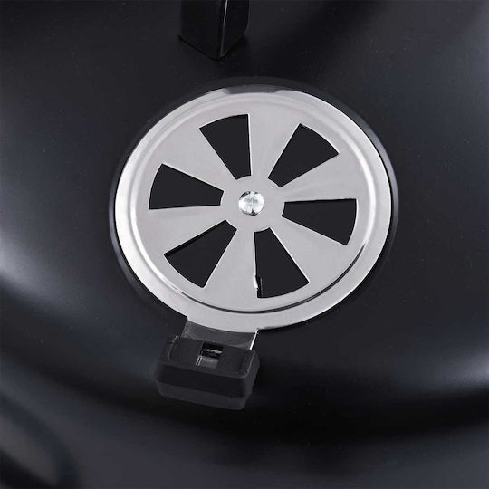 vidaXL Outdoor Charcoal Grill Ø 40 x 80 cm Steel Black
