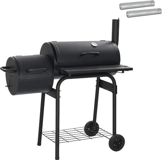 vidaXL Außengrill 103 x 60 x 113 cm aus Stahl Schwarz