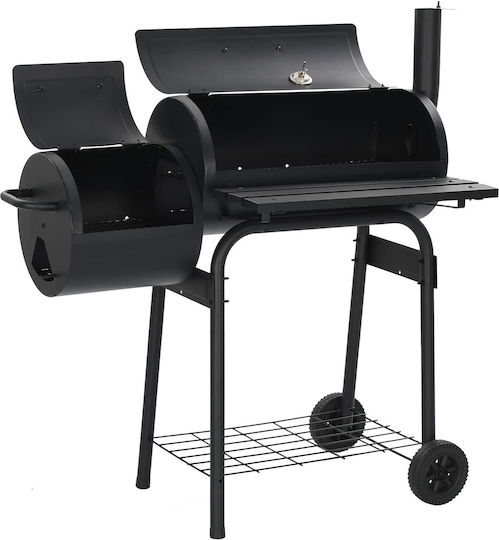 vidaXL Außengrill 103 x 60 x 113 cm aus Stahl Schwarz