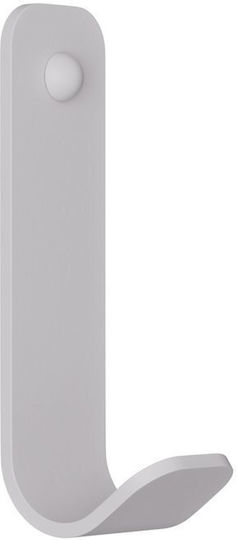 Pam & Co Single Wall-Mounted Bathroom Hook ​5x13cm Matt White