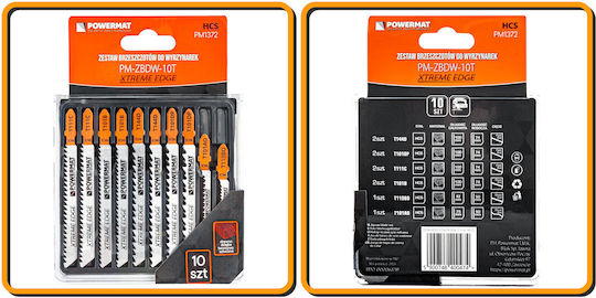 Set Lame Fierăstrău Pendular Powermat 10 Bucăți Pm1372