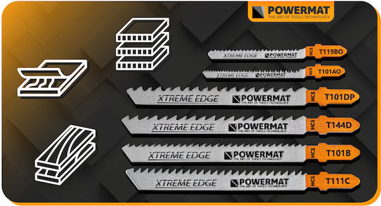 Set Lame Fierăstrău Pendular Powermat 10 Bucăți Pm1372