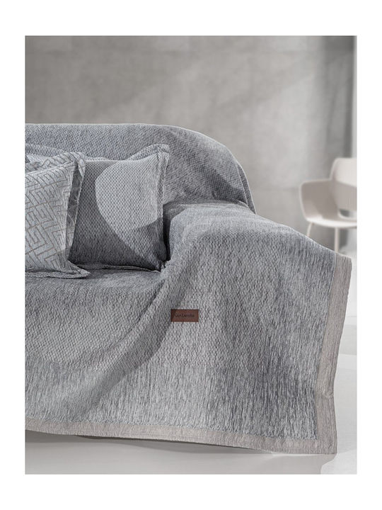 Guy Laroche Central Armchair Throw Chenille 180x150cm Silver
