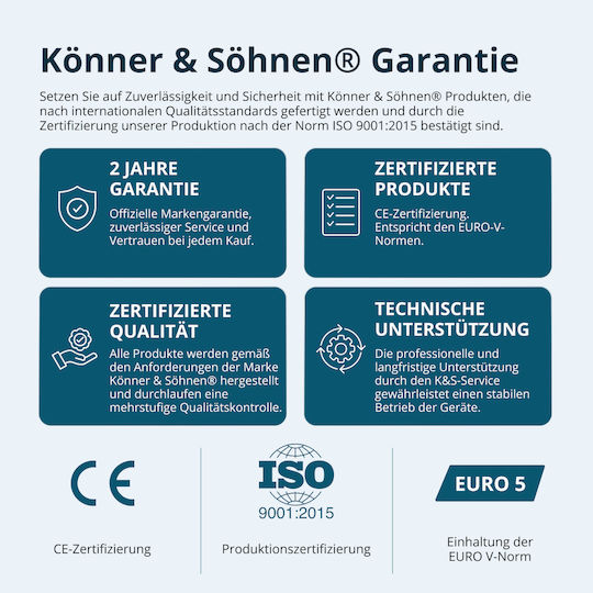 Könner & Söhnen KS 3100iG S Leise Generators Inverter Benzin/LPG mit maximaler Leistung 3.5kVA