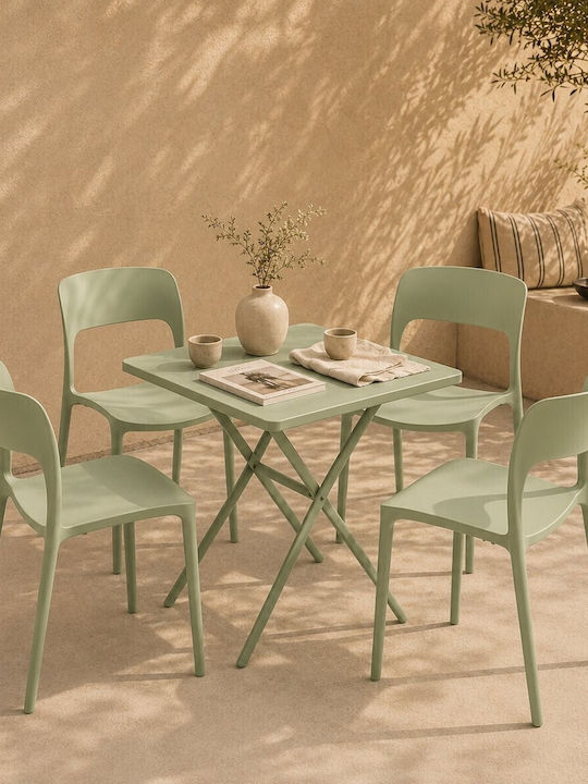 Set de Masă pentru Exterior Curves 5 Piese Verde