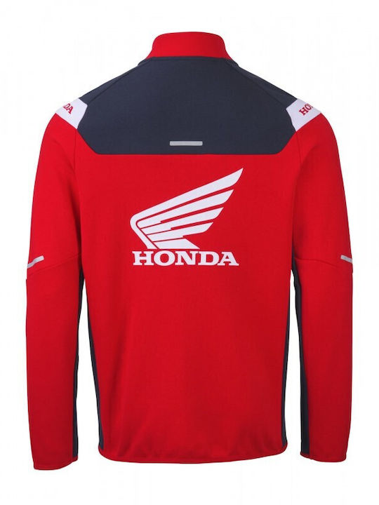 Honda Softshell Καλοκαιρινό Ανδρικό Μπουφάν Μηχανής Softshell Κόκκινο