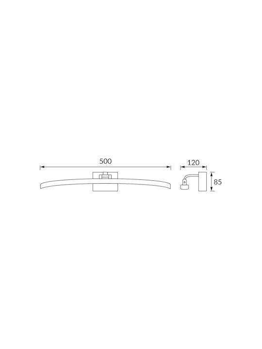 Struhm Leuchte Badezimmer LED Schwarz 8.5cm