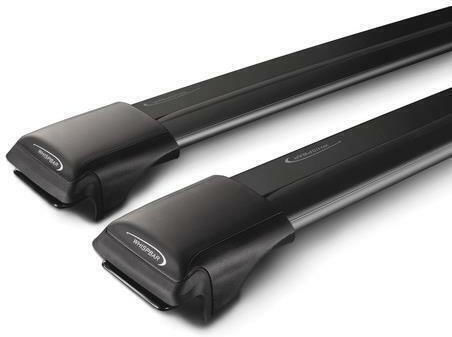 Yakima Aluminum Universal Car Roof Bars for Vehicles with Factory Bars Set with Roof Rack Legs and Lock Black