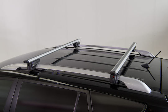 Menabo Car Roof Bars Aluminum Dozer XXL 150 Cm Silver Color Peugeot Bipper 2008>2016 Raised Rails Parallel Bars Set 2 Pieces 7500/mb Mp.7500/mb-19