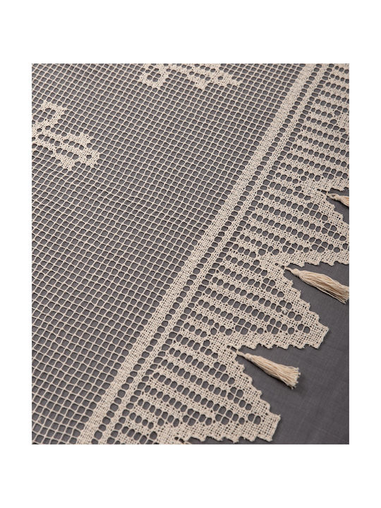 Silk Fashion Κουρτίνα Παραθύρου με Τούνελ BG11 Toscan Ecru 160x160εκ.