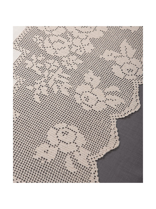 Silk Fashion Window Curtain with Tab Top BG11 Knitted Ecru 110x150cm