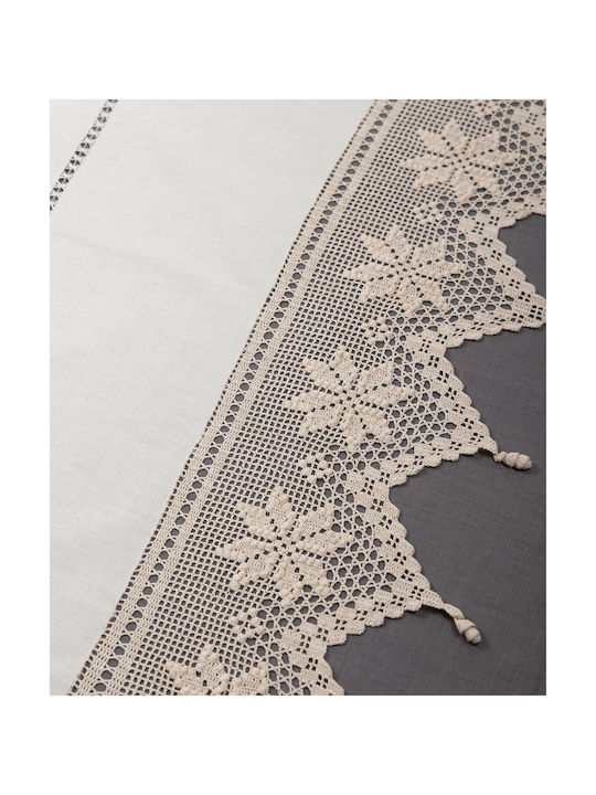Silk Fashion Window Curtain with Tunnel 021 Ecru 90x130cm