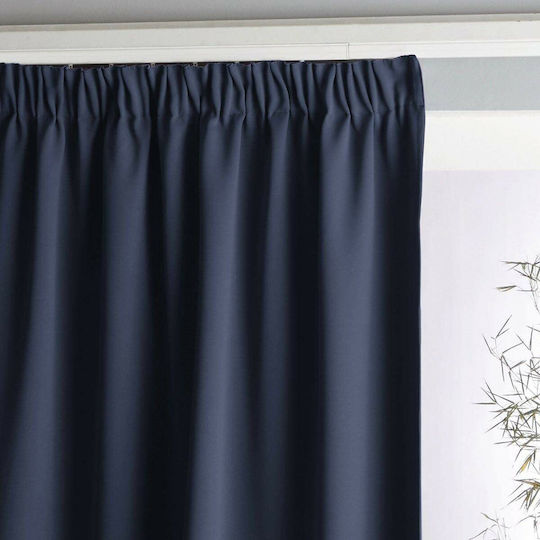 La Redoute Interieurs Curtain with Pencil Pleat Blue 324215381_1629_45 140x250cm