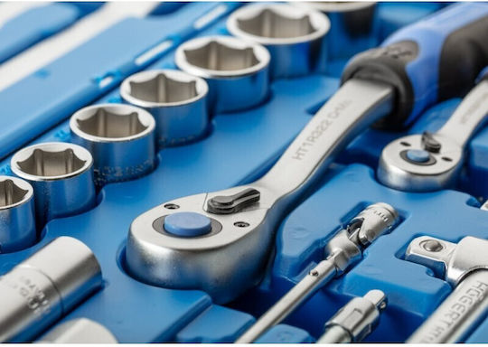 Högert Technik Werkzeugkoffer mit 85 Werkzeugen