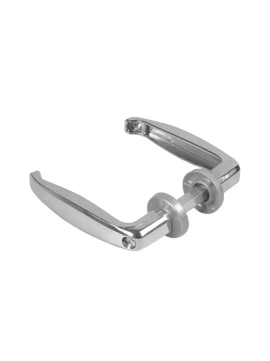 Lever Middle Door with Rosette Neoxal 160 10 Silver