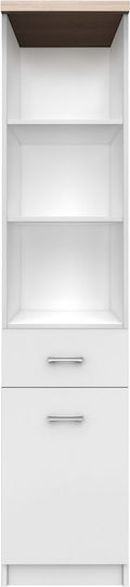 Bookcase Top Mix White-Sonoma 40x33x183cm
