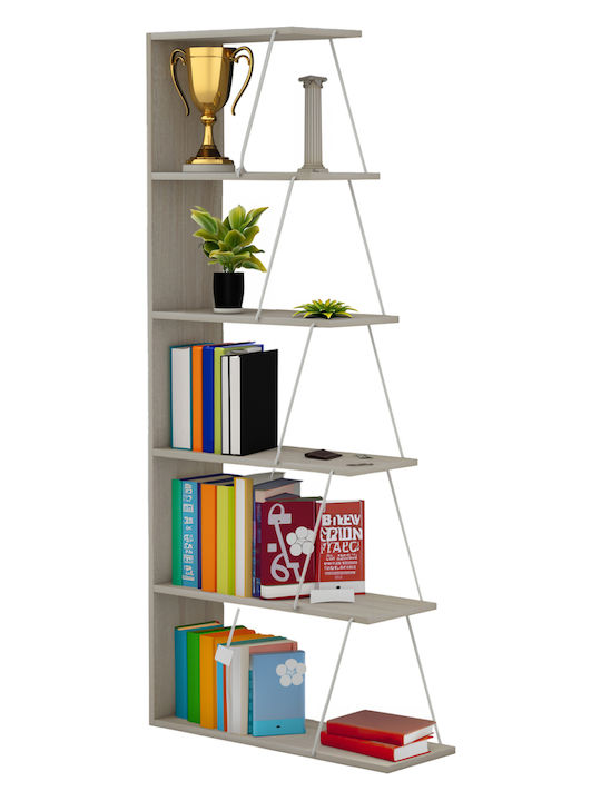 Βιβλιοθήκη Mini Tars Μπεζ 65x22x146εκ.