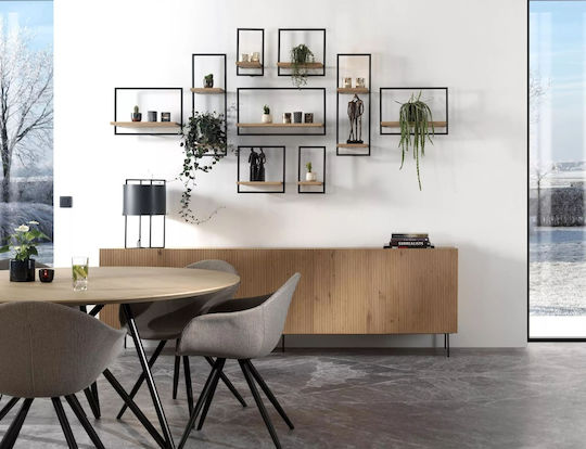 Shelf Wall 25x25x75cm Brown