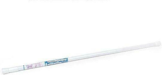 Sidirela Telescopic Straight Shower Curtain Rod Aluminium White 90-169cm
