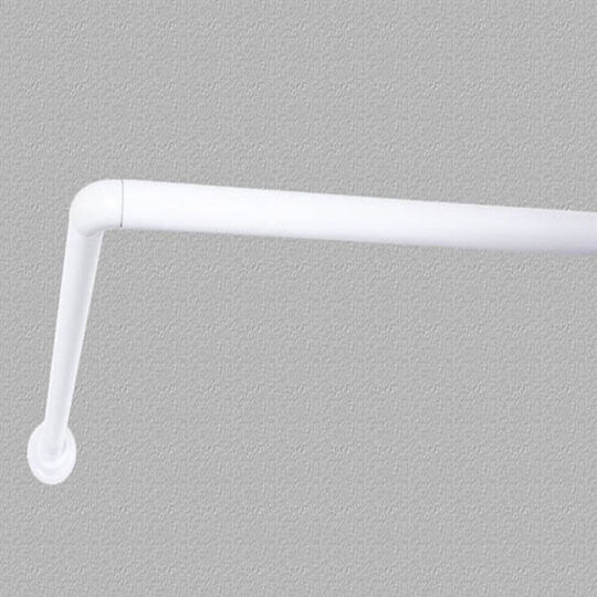 Ankor Corner Shower Curtain Rod Wall Mounted Aluminium White 90x90cm