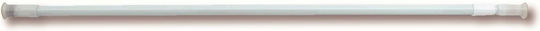 Import Hellas Telescopic Straight Shower Curtain Rod Aluminium Silver Ø22mm 70-120cm