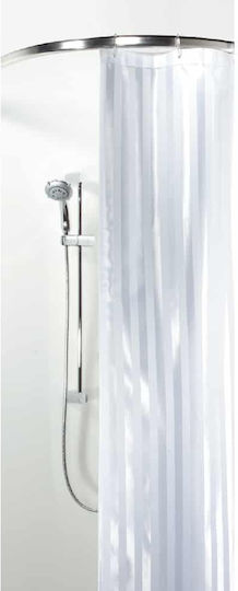 Dimitracas Rainbow Ova U-Shaped Shower Curtain Rod Wall Mounted Aluminium White 90x90cm