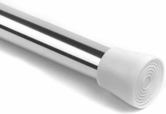 Sidirela Telescopic Straight Shower Curtain Rod Stainless Steel Silver 90-160cm