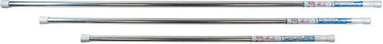 Sidirela Telescopic Straight Shower Curtain Rod Stainless Steel Silver 90-160cm