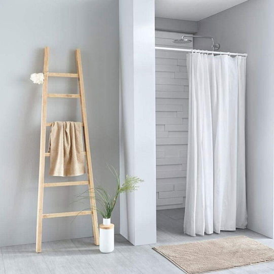Kleine Wolke Telescopic Straight Shower Curtain Rod Plastic White 125-220cm