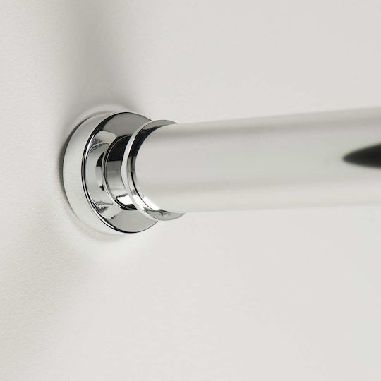 Sealskin Corner Shower Curtain Rod Wall Mounted Aluminium Chrome Ø28mm 90cm