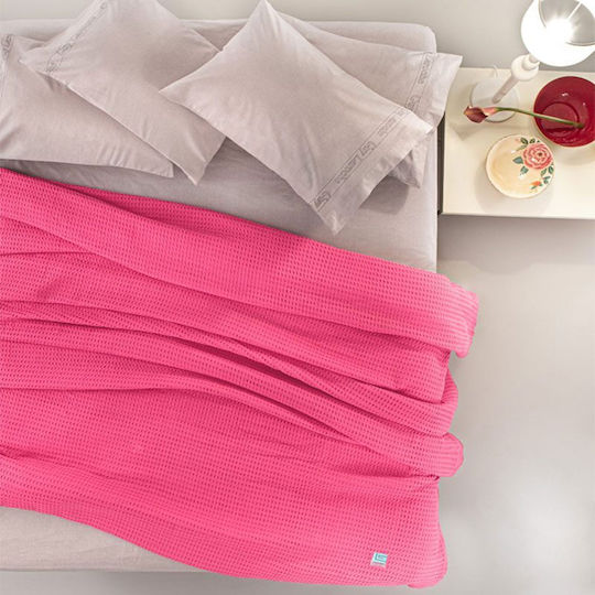 Guy Laroche Vivid Pique Blanket Double 230x260cm Fuchsia