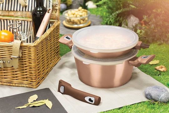 Berlinger Haus Berlinger Haus Kochgeschirr-Set aus Aluminiumguss Rose Gold mit Innenbeschichtung aus Stein 3-tlg