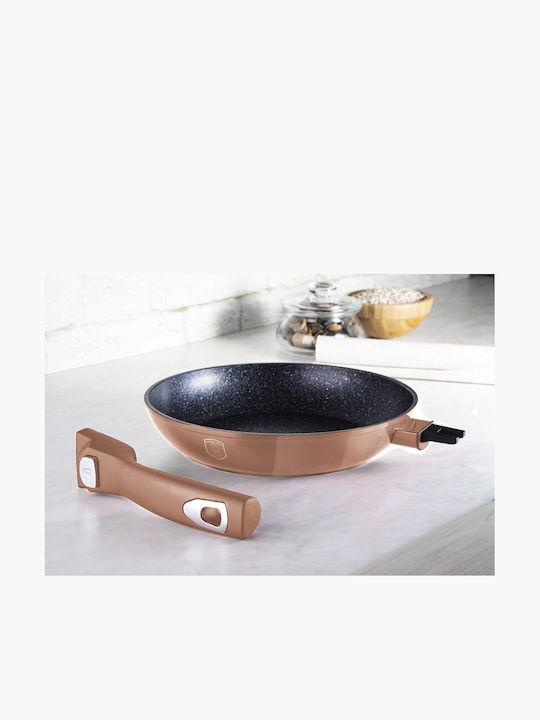 Berlinger Haus Cookware Set from Cast Aluminum Rose Gold with Stone Coating 3 Pieces
