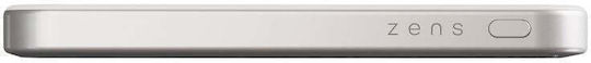 Zens Pro 1 MagSafe Qi2 Външна Батерия 5000mAh 15W с USB-C Изходен Порт Бяла