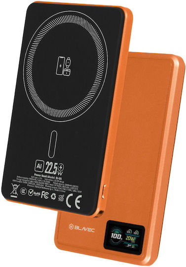 Blavec BJ-03 Slim MagSafe Power Bank 5000mAh 22.5W Orange