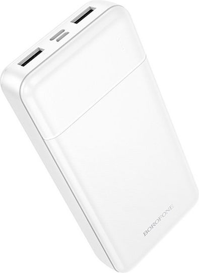 Borofone BJ88A Power Bank 20000mAh Mit 2 USB-A Ausgangsanschlüsse Und USB-C Ausgangsanschluss Weiß