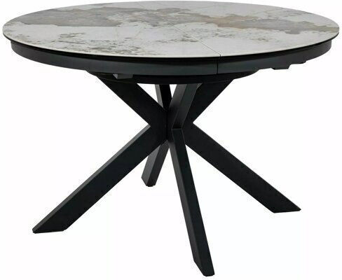 Detroit 998 Round Dining Room Extendable Black 76x76cm