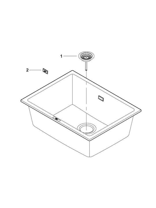 Grohe K 700 31655AP0 Drop-In Spüle aus Verbundgranulat B61xT46cm Granite Black