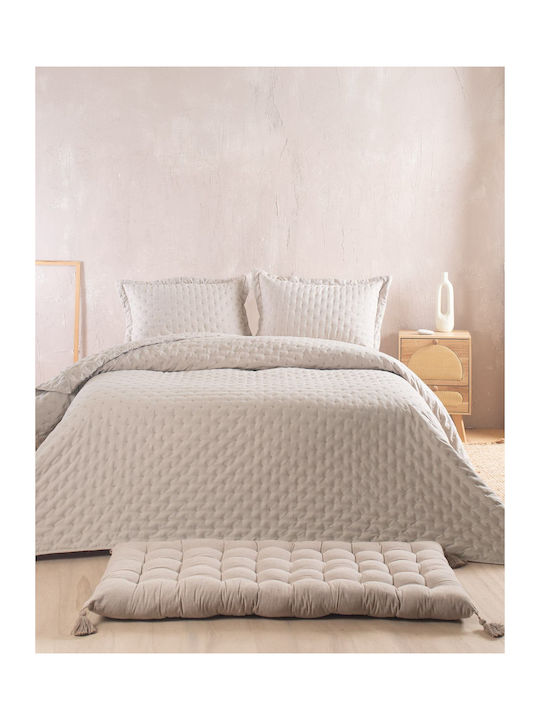 Rythmos Rythmos Tagesdecken Microsatin Beiges 160x240cm 2 Stück
