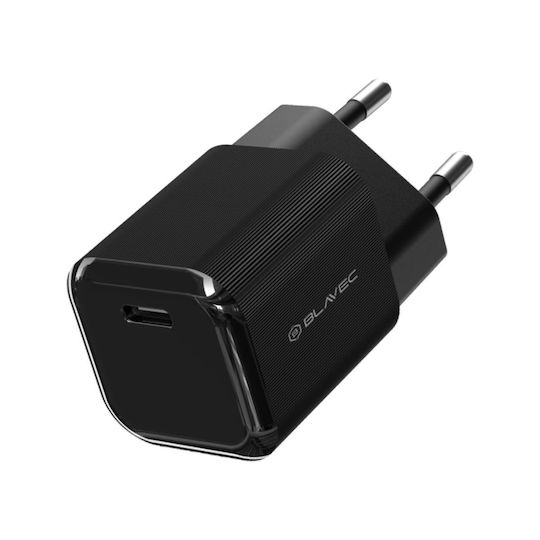 Blavec GaN Charger Without Cable with USB-C Port 33W Power Delivery / Quick Charge 3.0 / Quick Charge 4+ Black (BC-6)