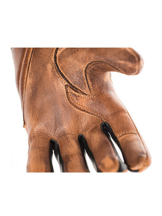 Virage Atrani Summertime Men's Leather Motorcycle Riding Gloves Brown