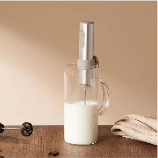 Outin LattoGo OTMF-LG-01-SS Milk Frother for Hot & Cold Milk Foam with Non-Stick Coating